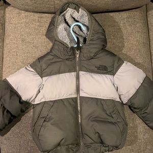 Grey 2T North Face jacket